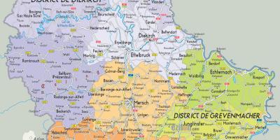 Луксембург земја мапа