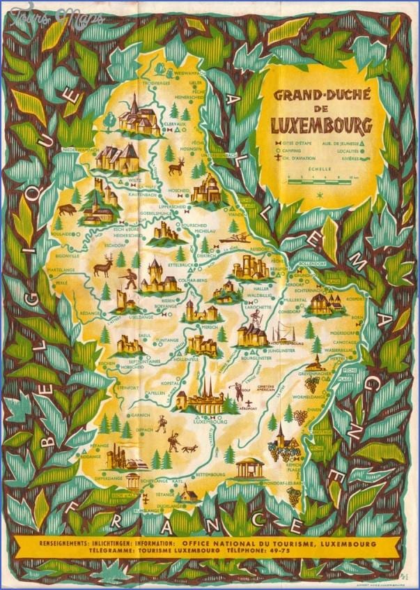 карта на Луксембург посета