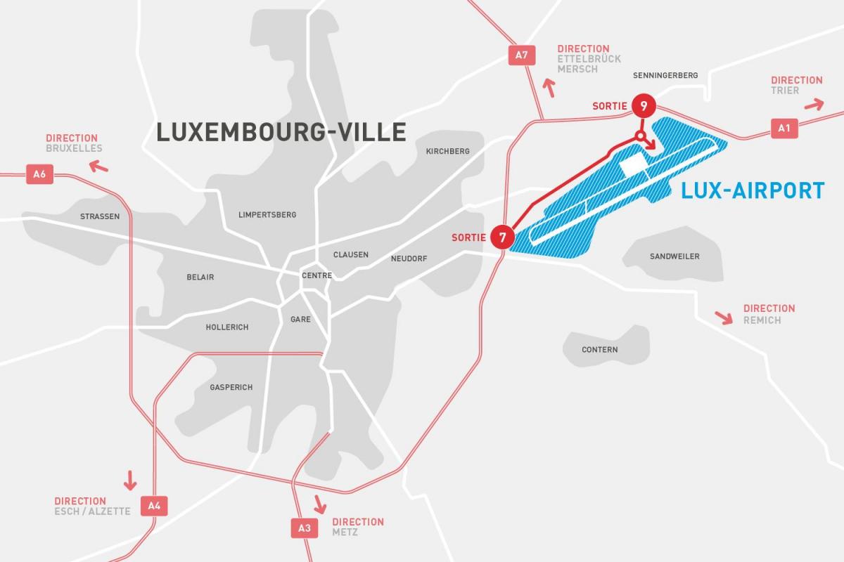 карта на Луксембург аеродром