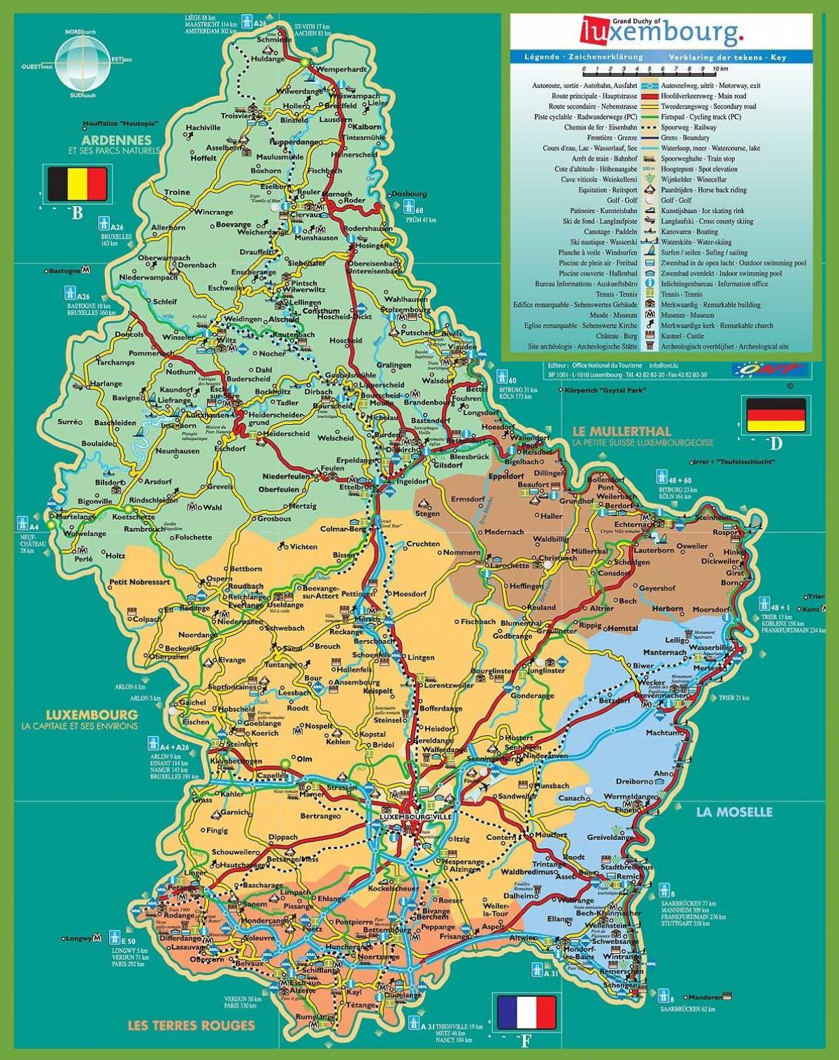 Луксембург атракции на мапата