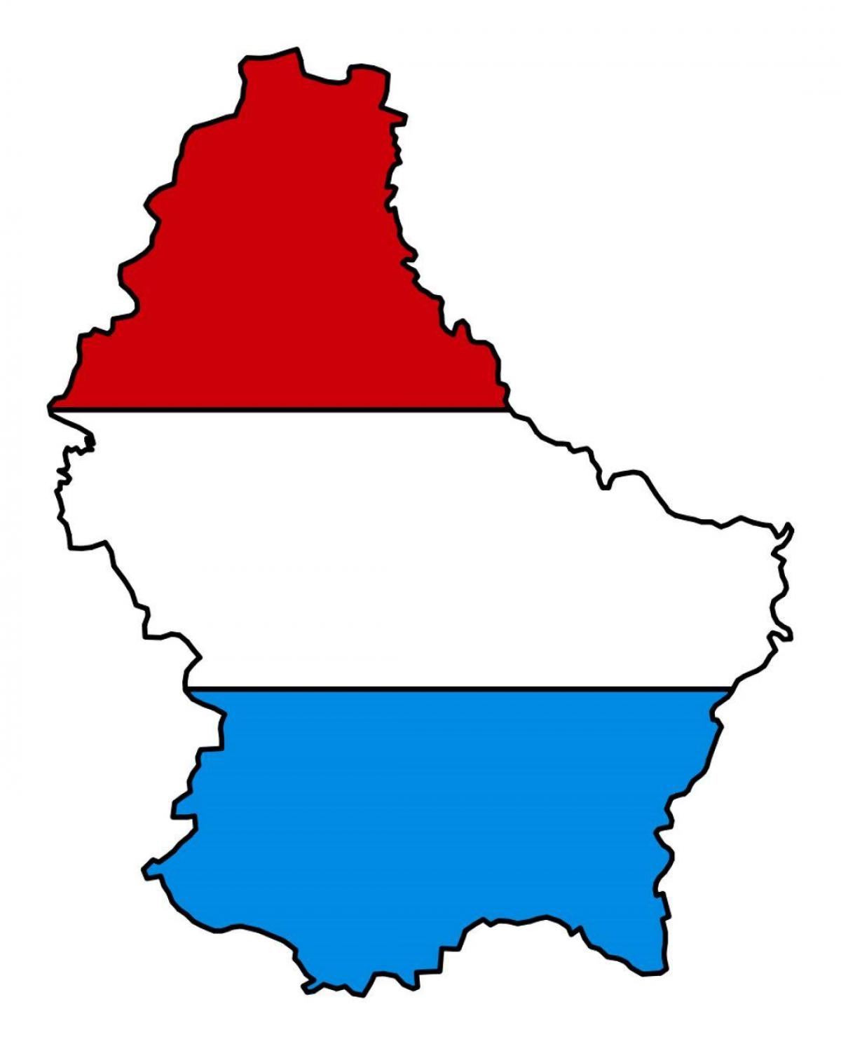 карта на Луксембург знаме 