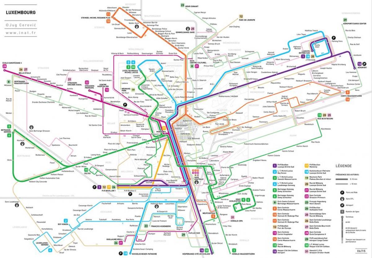 карта на Луксембург метро