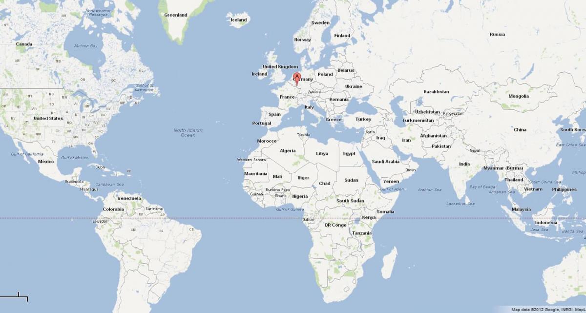 Луксембург локација на мапата на светот