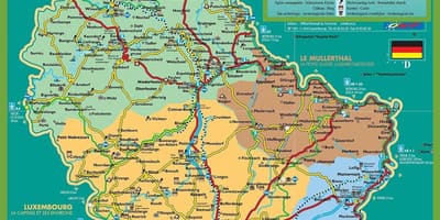 Луксембург град туристичка мапа