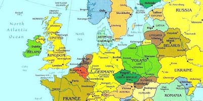 Карта на Луксембург и околните земји